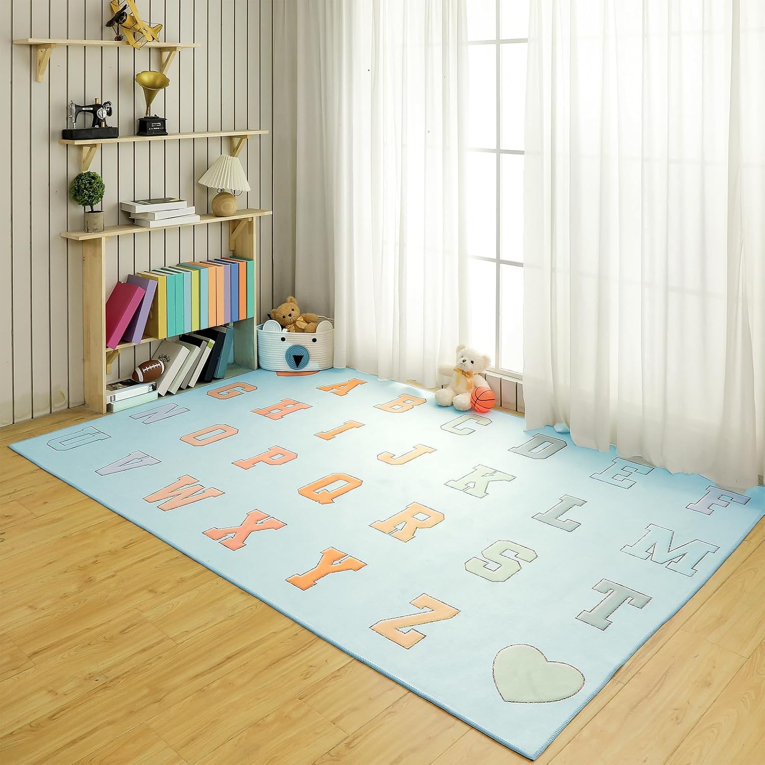 5 x 7.5ft Large Classroom Rug for Back to School Kindergarten Preschool Decor Educational Alphabet Carpet Rug Playful School Mat for Playroom Teaching - Image 3